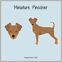 Load image into Gallery viewer, Miniature Pinscher (tipped ears) Vinyl Sticker Set