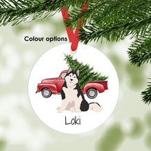 Load image into Gallery viewer, Alaskan Malamute ornament personalized