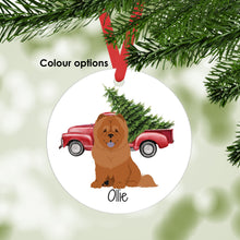 Load image into Gallery viewer, Chow Chow ornament personalized