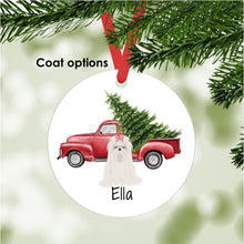 Load image into Gallery viewer, Maltese ornament personalized