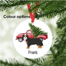 Load image into Gallery viewer, Bernedoodle ornament personalized