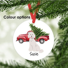 Load image into Gallery viewer, Standard Poodle (puppy clip) ornament personalized