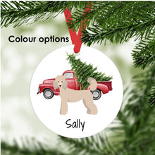 Load image into Gallery viewer, Standard Poodle ornament personalized