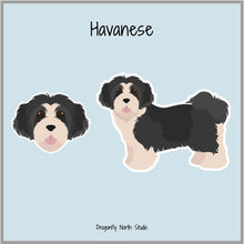 Load image into Gallery viewer, Havanese (puppy clip) Vinyl Sticker Set