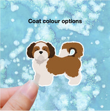 Load image into Gallery viewer, Shih Tzu (puppy clip) Vinyl Sticker Set
