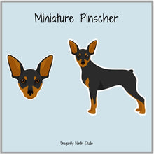 Load image into Gallery viewer, Miniature Pinscher (docked tail) Vinyl Sticker Set