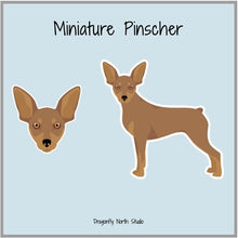 Load image into Gallery viewer, Miniature Pinscher (docked tail) Vinyl Sticker Set