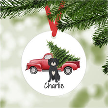 Load image into Gallery viewer, Schnoodle ornament personalized
