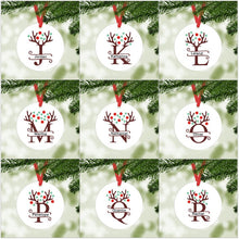 Load image into Gallery viewer, Reindeer Antler Alphabet ornament personalized