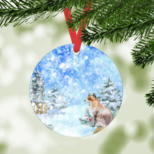 Load image into Gallery viewer, Fox in the Snow Ornament