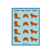Load image into Gallery viewer, Cavalier King Charles Spaniel Vinyl Sticker Sheet