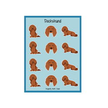 Load image into Gallery viewer, Dachshund (longhaired) Vinyl Sticker Sheet