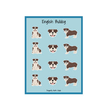 Load image into Gallery viewer, English Bulldog Vinyl Sticker Sheet