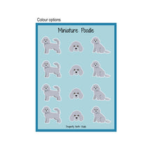 Load image into Gallery viewer, Miniature Poodle (puppy clip) Vinyl Sticker Sheet