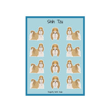 Load image into Gallery viewer, Shih Tzu Vinyl Sticker Sheet