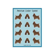 Load image into Gallery viewer, American Cocker Spaniel Vinyl Sticker Sheet