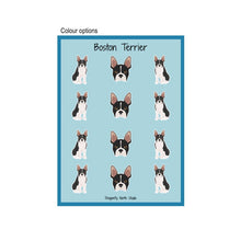 Load image into Gallery viewer, Boston Terrier Vinyl Sticker Sheet