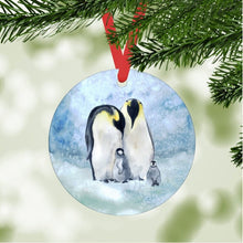 Load image into Gallery viewer, Emperor penguins and chicks Ornament