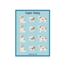 Load image into Gallery viewer, English Bulldog Vinyl Sticker Sheet