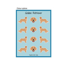 Load image into Gallery viewer, Golden Retriever Vinyl Sticker Sheet
