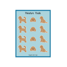 Load image into Gallery viewer, Miniature Poodle (puppy clip) Vinyl Sticker Sheet