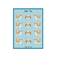 Load image into Gallery viewer, Shih Tzu (puppy clip) Vinyl Sticker Sheet