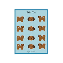 Load image into Gallery viewer, Shih Tzu (puppy clip) Vinyl Sticker Sheet