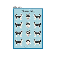 Load image into Gallery viewer, Siberian Husky Vinyl Sticker Sheet