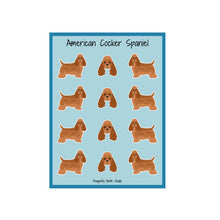 Load image into Gallery viewer, American Cocker Spaniel Vinyl Sticker Sheet
