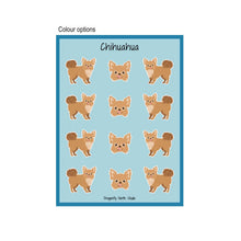 Load image into Gallery viewer, Chihuahua (longhaired) Vinyl Sticker Sheet