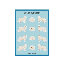 Load image into Gallery viewer, Great Pyrenees Vinyl Sticker Sheet