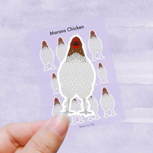 Load image into Gallery viewer, Marans chicken vinyl sticker sheet