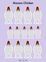 Load image into Gallery viewer, Marans chicken vinyl sticker sheet