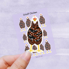 Load image into Gallery viewer, Orloff chicken vinyl sticker sheet