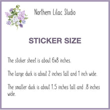 Load image into Gallery viewer, Pekin duck vinyl sticker sheet