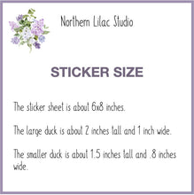 Load image into Gallery viewer, Blue Swedish duck vinyl sticker sheet