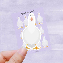 Load image into Gallery viewer, Aylesbury duck vinyl sticker sheet