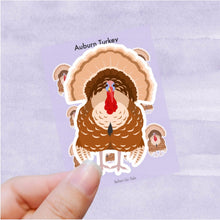 Load image into Gallery viewer, Auburn Turkey vinyl sticker sheet
