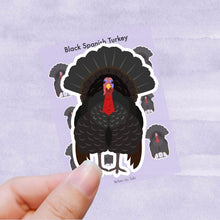 Load image into Gallery viewer, Black Spanish Turkey vinyl sticker sheet