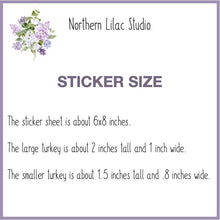 Load image into Gallery viewer, Blue Slate Turkey vinyl sticker sheet