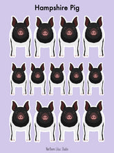 Load image into Gallery viewer, Hampshire Pig vinyl sticker sheet