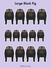 Load image into Gallery viewer, Large Black Pig vinyl sticker sheet
