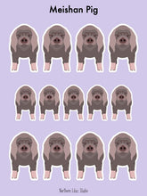 Load image into Gallery viewer, Meishan Pig vinyl sticker sheet