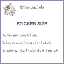 Load image into Gallery viewer, Highland Cow vinyl sticker sheet