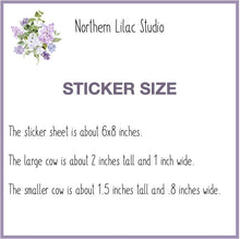 Load image into Gallery viewer, Ayrshire Cow vinyl sticker sheet