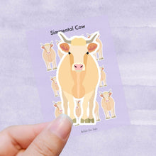 Load image into Gallery viewer, Simmental Cow vinyl sticker sheet