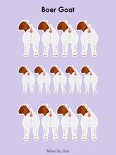 Load image into Gallery viewer, Boer Goat vinyl sticker sheet