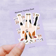 Load image into Gallery viewer, Myotonic Fainting Goat vinyl sticker sheet