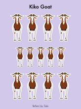 Load image into Gallery viewer, Kiko Goat vinyl sticker sheet