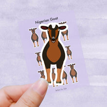 Load image into Gallery viewer, Nigerian Dwarf Goat vinyl sticker sheet